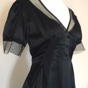 Marc Jacobs Silk & Dot Lace Dress - S/M